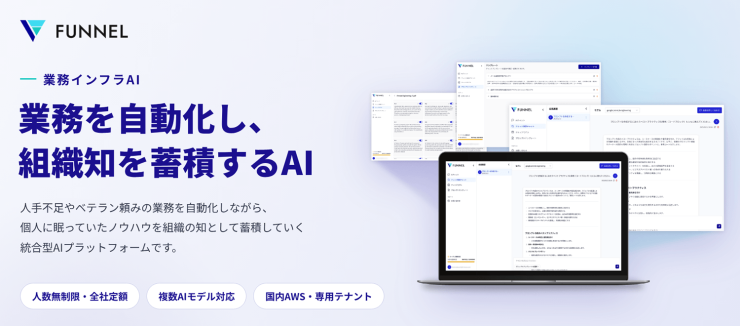 業務を自動化し、組織知を蓄積するAI「FUNNEL」